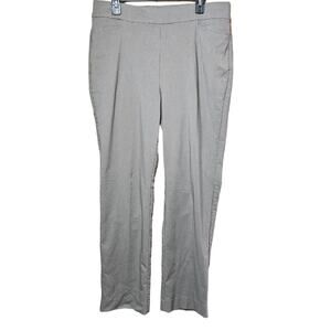 Chicos Brown Houndstooth Pull On Dress Pants Size 14